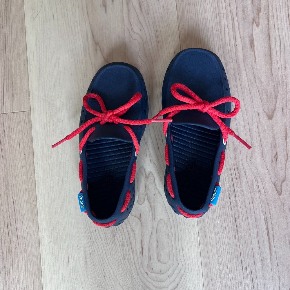 People Boys Blue Boat Shoe Loafer Water Shoe C9